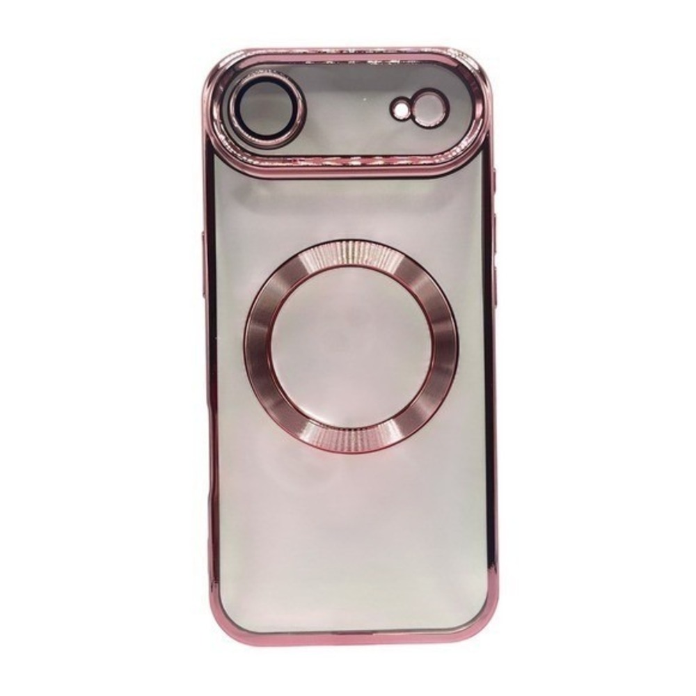 iPhone 17 Air Clear Protective Case‎ Pink Metallic Trim NEW